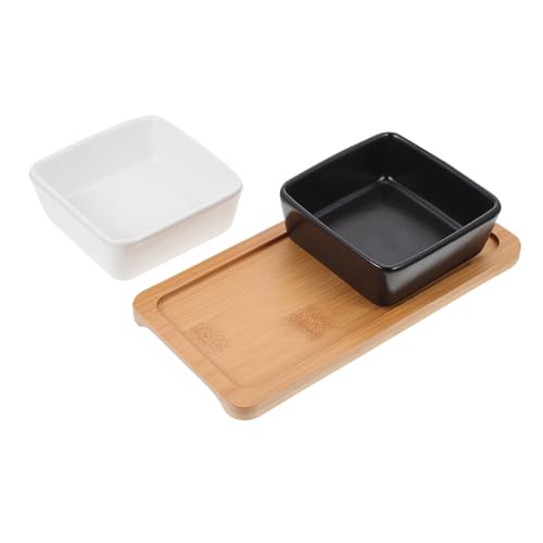 Beaupretty Futternapf Für Haustiere Mit Einzigartigem Design – Quadratische Keramikschale Mit Holztablett – Stabil Sicher Für Katzen Und Hunde Beaupretty Futternapf Für Haustiere Mit Einzigartigem Design – Quadratische Keramikschale Mit Holztablett – Stabil Sicher Für Katzen Und Hunde von Beaupretty
