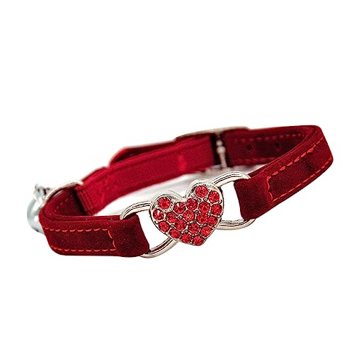 Beaupretty Elegantes Katzenhalsband Mit Strass- Verstellbare Größe Herz-Design Für Katzen Und Kätzchen von Beaupretty