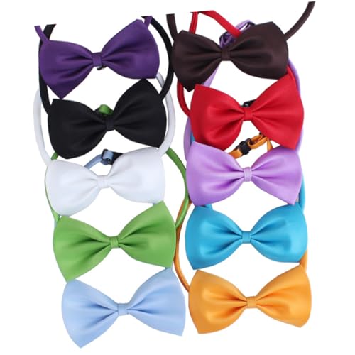 Beaupretty 10 Stück Haustier-fliegen Hundehalsbänder Verstellbare Hundeaccessoires Modische Tierhaarschmuckstücke Mehrere Farben Für Hunde von Beaupretty
