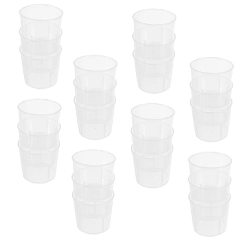 Beaupretty Kunststoffbehälter 100 STK Quantitativer Messbecher Für Haustiere Frosch Futterspender Eidechsen Füttern Einfaches Wasser Kreatives Essen Reptil Waschbar Weiß Plastik Milchbecher von Beaupretty
