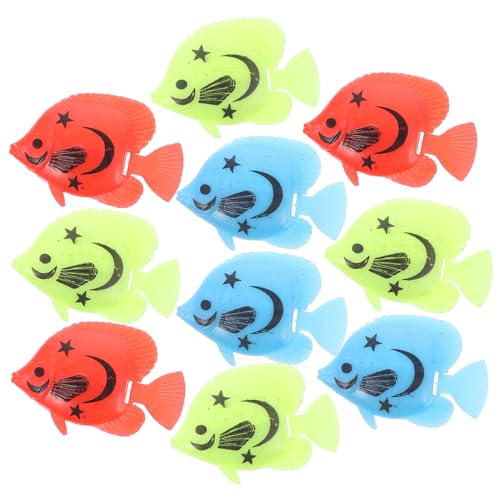 Beaupretty 10St gefälschtes Aquarium realistischer beweglicher Fisch miniteich deko Aquariumdekoration Miniatur gefälschter Fisch Angeln schmücken Kind schwimmender Fisch von Beaupretty