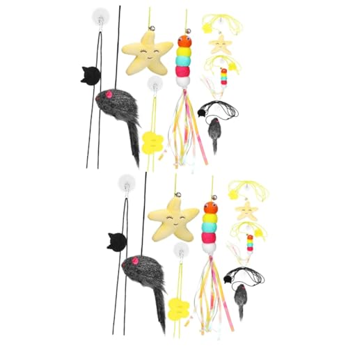 Beaupretty 2 Sets Kätzchen-seilspielzeug Interaktive Katzenschaukel mit Glocke Zum Unterhalten Von Katzen Im Zum Aufhängen An Der Katzentür Spielzeug-Set 6 Stück von Beaupretty