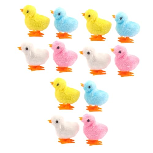 Beaupretty 12 Stück Teiliges Aufziehküken Bunte Wind Up Küken für Katzen Kleines Mechanisches Hühnerspielzeug Langlebige Beschäftigungsspielzeuge für Party und Haustieranimation von Beaupretty