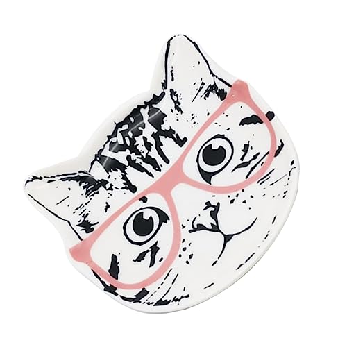Beaupretty 1Stück Katzenplatte Katzenform Dekorative Snack und Futterplatte für Haustiere Sicher und Langlebig Sortierte Farben als für Katzenliebhaber von Beaupretty