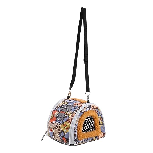 Beaupretty Tierdruck Haustier Reisetasche Hamster Träger Outdoor Rucksack Ratten Meerschweinchen Eichhörnchen Träger von Beaupretty