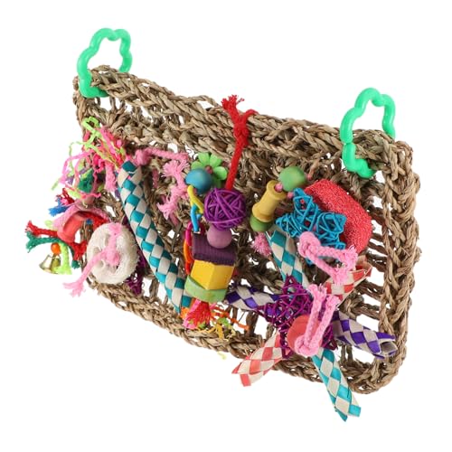 Beaupretty Vogel-kauspielzeug Aus Stroh Gewebt Sicheres Hängespielzeug Für Papageien Nymphensittiche Vögel Zufällige Farbe Beaupretty Vogel-kauspielzeug Aus Stroh Gewebt Sicheres Hängespielzeug Für Papageien Nymphensittiche Vögel Zufällige Farbe von Beaupretty