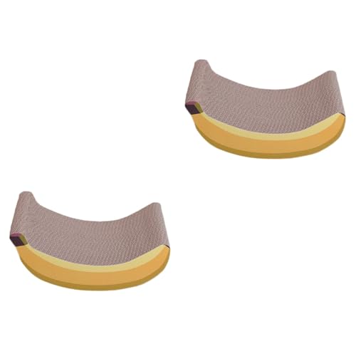 Beaupretty 2 STK Banana Corrugated Cat Kratzbaum Katzenkratzbett Teppich Katzenkratzkarton Katzengesicht Kratzbrett Aus Sisal Katzenkratzlounge Katze Kratzt Katzenspielzeug Welligkeit von Beaupretty