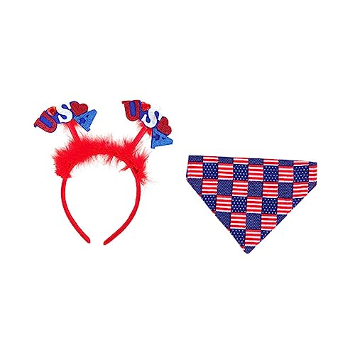 Beaupretty 2 STK Dreieckstuch für Haustiere patriotischer Tierhaarband Hosenkette Bandana-Stirnbänder Flagge Kostüm USA Design Haarreif Stirnband deko nützliches Halstuch Anziehzubehör Stoff Beaupretty 2 STK Dreieckstuch für Haustiere patriotischer Tierhaarband Hosenkette Bandana-Stirnbänder Flagge Kostüm USA Design Haarreif Stirnband deko nützliches Halstuch Anziehzubehör Stoff von Beaupretty