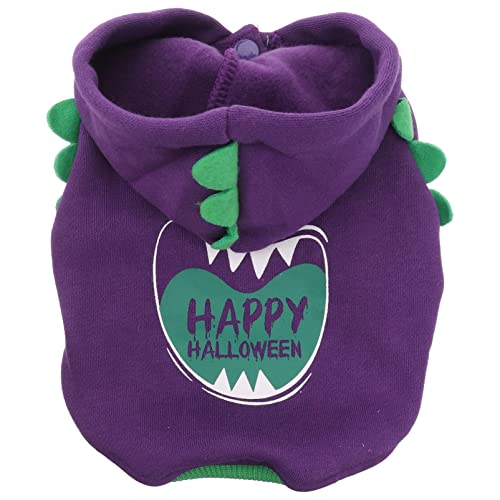 Beaupretty 2 STK Halloween-haustierkleidung Halloween-Kleidung Für Hunde Medium Hunde-Fleece-Hoodie Hund-Halloween-Pullover Kleine Hundejacke Warme Jacke Sweatshirt Violett Basic Polyester von Beaupretty