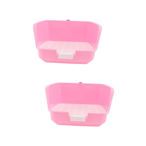 Beaupretty 2 STK Kaninchentoilette Badezimmer Kaninchen-töpfchentrainer Igel Katzentoilette Töpfchen Zug Kaninchen Einstreu Für Kleintiere Kleine Tiertoilette Scheiß Becken Hamster Plastik von Beaupretty