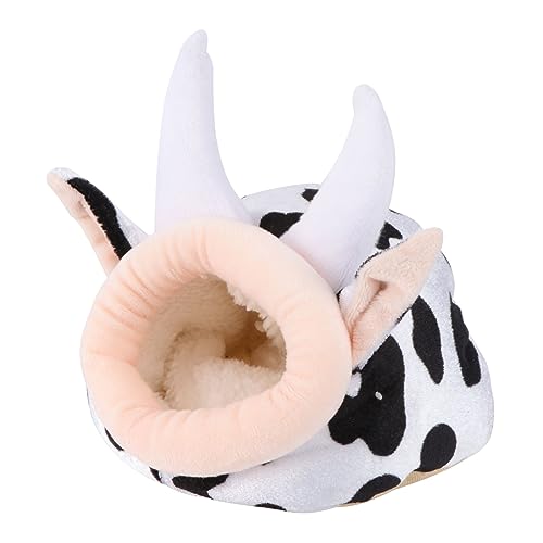Beaupretty 2stücke Niedliches Kuhförmiges Hamster Nest Weiche Cartoon Kuschelhöhle Für Haustiere Atmungsaktive Und Langlebige Schlafmatte Für Kleine Nager Für Hamster Und von Beaupretty