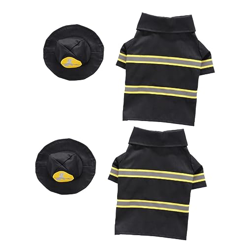 Beaupretty 2 Sets Haustier-Hunde-neuheitsmantel-Set Feuerwehruniform-Form Haustierkleidung Leistungskostüm Transformierter Mantel Für Katzenwelpen Größe S Schwarz Beaupretty 2 Sets Haustier-Hunde-neuheitsmantel-Set Feuerwehruniform-Form Haustierkleidung Leistungskostüm Transformierter Mantel Für Katzenwelpen Größe S Schwarz von Beaupretty
