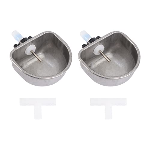 Beaupretty Edelstahl-Set für Haustierkäfig Auslaufsichere Wassernäpfe 3-Wege- Silberfarben von Beaupretty