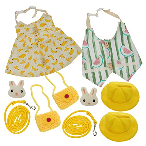 Beaupretty Haustier-Hasen-Kleidung Leinen-Set 2-teilig Kleid Für Den Täglichen Gebrauch von Beaupretty