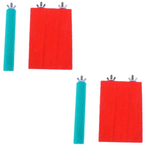 Beaupretty 2sätze Vogel Sitzstange Und Krallenmühle Spielzeug Für Wellensittiche Sandbeschichtete Plattform Und Zubehör Für Kleinen Vögel Fördert Aktivität Und Kralle Pflege von Beaupretty