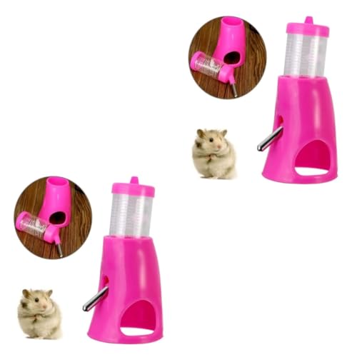 Beaupretty 2St Wasserspender für Hamster Guckloch Trinkflaschen wasserkocher Edelstahl Wasserflaschenspender für Hamster Trinkflasche für Hamster doppelter Zweck Trinkbrunnen Wasserzufuhr von Beaupretty