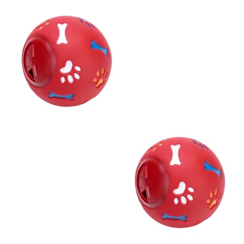 Beaupretty 2St Hund Trainingsbedarf für Haustiere groß Leckball für Haustiere Spielzeuge Rätsel Trainingsmaterial undichtes Lebensmittelspielzeug Hündchen Spielzeugball Knochen Puzzle Spender von Beaupretty