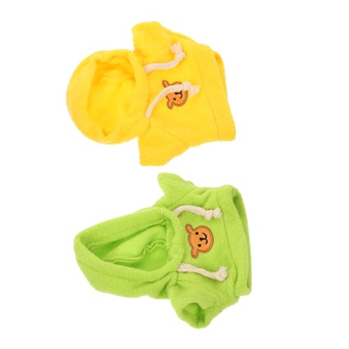 Beaupretty 2 Stücke Bärenpuppenkleidung Kleiner Hoodie für Plüschtiere Waschbar Vielseitig Geeignet für Kleine Puppen und Kuscheltiere von Beaupretty