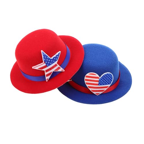 Beaupretty 2 Stück Unabhängigkeitstagshut Haustier Cosplay Kostüm Patriotische Haar Accessoires Lustige Hüte Patriotischer Eidechsenhut Haustier Foto Requisite Amerikanische Flagge von Beaupretty