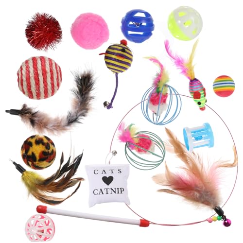 Beaupretty 20stücke Katzenangel Spielzeugset Interaktives Katzenspielzeug Mit Federn Und Geräuschspielzeug Natürlichen Spielbedürfnisse Ihrer Katze Für Katzenliebhaber Beaupretty 20stücke Katzenangel Spielzeugset Interaktives Katzenspielzeug Mit Federn Und Geräuschspielzeug Natürlichen Spielbedürfnisse Ihrer Katze Für Katzenliebhaber von Beaupretty