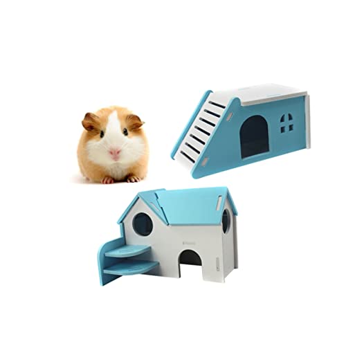 Beaupretty 2stück PVC Hamsterhaus Mit Spielzeug Für Ratten Mäuse Und Zwerghamster Blauer Farbton Interaktive Villa Für Kleintiere Sicheres Und Langlebiges Material von Beaupretty