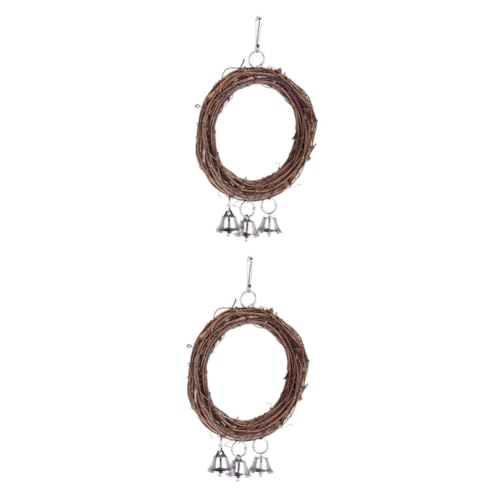 Beaupretty 2 Stücke Papagei Vogel Kauen Spielzeug Rattan Schaukel 3 Glocke Hängen Ornament Spielzeug Beaupretty 2 Stücke Papagei Vogel Kauen Spielzeug Rattan Schaukel 3 Glocke Hängen Ornament Spielzeug von Beaupretty