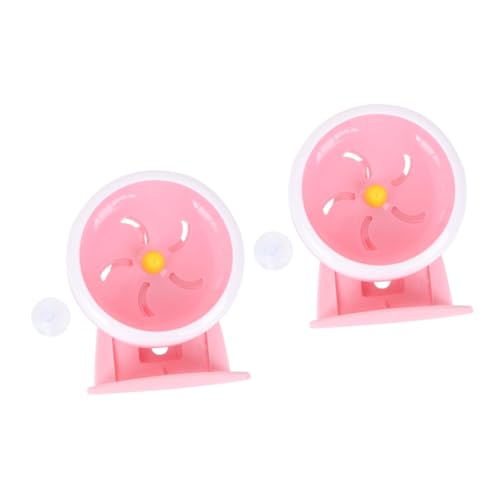 Beaupretty 2St Laufrad für Hamster Spielzeug für Hamster Hamster-Hängematte Spielzeuge Laufrad für Haustiere Laufrad für kleine Haustiere kleines Haustier Rosa von Beaupretty