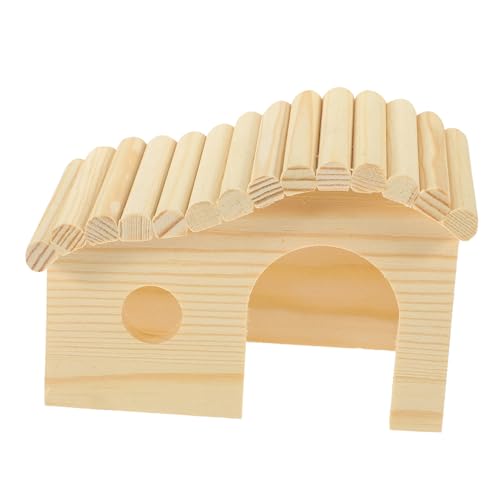 Beaupretty Spielzeughamster 2St Zubehör Zwerghamsterhaus Hamsterhaus aus Holz schlafendes Nest Hamstervilla Hamster Spielzeug hamsterspielzeug Hamsterkäfig groß Hamsterbedarf Bambus Hölzern von Beaupretty