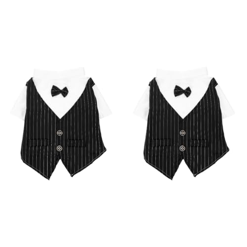 Beaupretty 2 Stück Welpenanzug Fliege Haustier Kostüm Für Kätzchen Hochzeitskleidung Dekorative Kleidung Für Katze Ornament Kleid Für Hund von Beaupretty