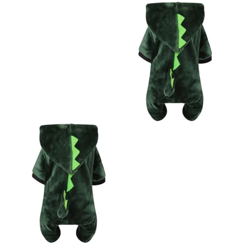 Beaupretty 2 Stücke Warme Haustier Outfit Hund Dinosaurier Kostüm Overall Für Hunde S Größe Für Halloween von Beaupretty