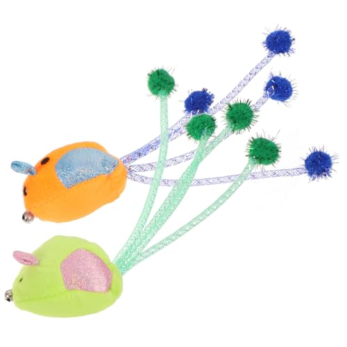 Beaupretty 2stücke Plüschmaus-Spielzeug Für Katzen Interaktive Kauspielzeuge Mit Realistischem Design Für Spiel Und Beschäftigung Und Perfektes Katzenspielzeug Aktivität Und Spaß von Beaupretty