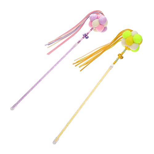 Beaupretty Interaktives Katzenspielzeug Katzen-Teaser-Spielzeug Katzenspielzeug Leichtes Design Katzen-Teaser-Stick von Beaupretty