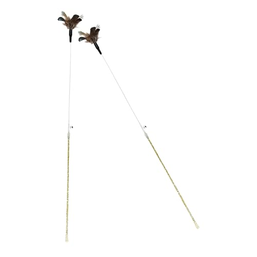 Beaupretty 2stücke Interaktive Katzenangel Mit Bunten Federn Originelle Teaser-Sticks Für Katzen Fördert Bewegung Und Spielspaß Für Kätzchen Und Erwachsene Katzen von Beaupretty