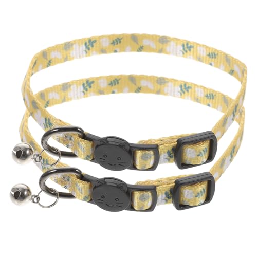 Beaupretty 2st Katzenhalsband Abreißhalsband Für Welpen Welpenhalsbänder Für Mädchen Katzenhalsbänder Für Mädchenkatzen Halsband Für Kleine Hunde Katzenglocke Polyester Krawatte Haustier von Beaupretty