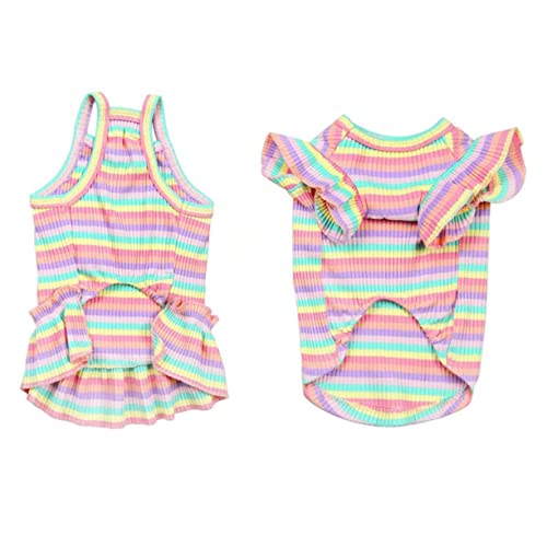 Beaupretty 2st Kleidung Für Haustiere Sommerröcke Bedruckte Welpenkleider Kleine ädchen Haustier Gestreiftes Kleid Welpen-Prinzessin-Kleid Hunde-t-Shirt 5% Elasthan Kleiner Hund Windel Beaupretty 2st Kleidung Für Haustiere Sommerröcke Bedruckte Welpenkleider Kleine ädchen Haustier Gestreiftes Kleid Welpen-Prinzessin-Kleid Hunde-t-Shirt 5% Elasthan Kleiner Hund Windel von Beaupretty