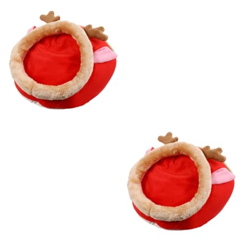 Beaupretty 2 Stücke Gemütliche Hamster Unterschlupf Weihnachten Haustier Nest Bett Elch Muster Weiche Baumwolle Halb Geschlossene Design Waschbar Winddicht Warm Beaupretty 2 Stücke Gemütliche Hamster Unterschlupf Weihnachten Haustier Nest Bett Elch Muster Weiche Baumwolle Halb Geschlossene Design Waschbar Winddicht Warm von Beaupretty