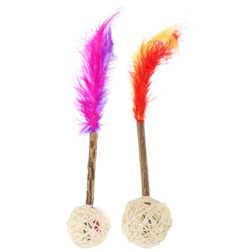 Beaupretty 2st Silbernes Rattanstab-kauspielzeug Für Katzen Kätzchenspielzeug Silvervine-Sticks Für Katzen Kätzchen Spielzeug Zahnstocher Katzenspielzeug Gebiss Polygonum Holz Hauskatze von Beaupretty