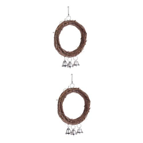 Beaupretty 2stücke Pet Bird Parrot Swing Rattan Mit Glöckchen Und Holzperch Spielzeug Für Vögel Für Wellensittiche Und Papageien Fördert Und Spiel Beaupretty 2stücke Pet Bird Parrot Swing Rattan Mit Glöckchen Und Holzperch Spielzeug Für Vögel Für Wellensittiche Und Papageien Fördert Und Spiel von Beaupretty