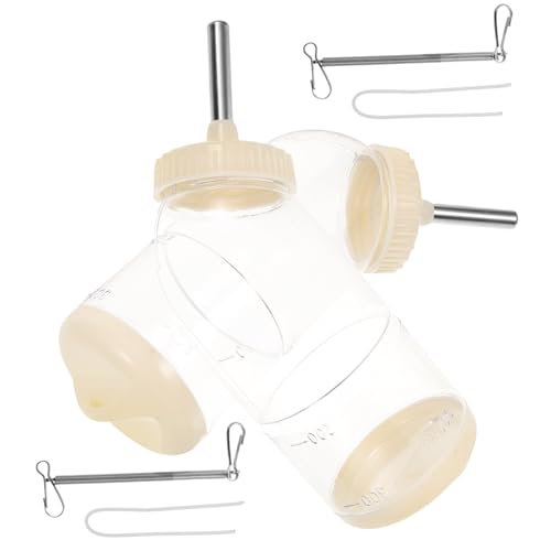 Beaupretty Futter- und Wasserspender-Set für Haustiere 2-teilig Wasserflasche für Hamster und Leicht Zu Reinigen für Sauberes Trinken des Haustiers von Beaupretty