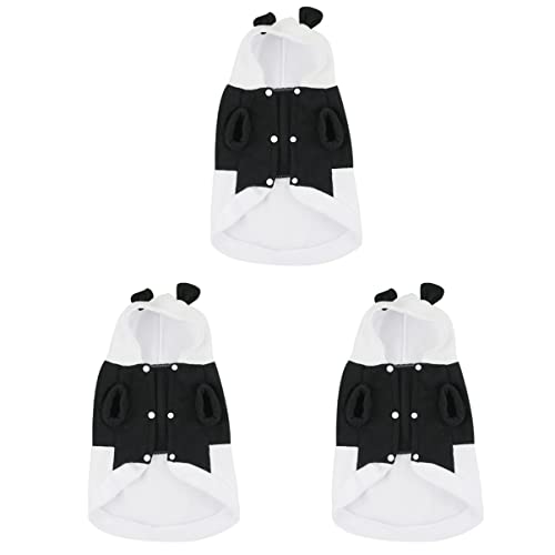 Beaupretty 3 STK Panda-Haustier-Kleidung Katzen-Halloween-kostüm Hunde Geburtstagsgeschenk Hunde-Body-Anzug Hundeweihnachtspullover Partykleidung Für Haustiere Weiß Sommerkleid Hündchen von Beaupretty