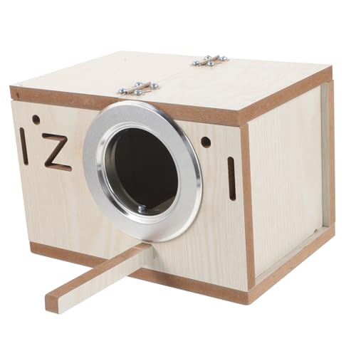 Beaupretty 3 STK Papageien Zuchtbox Vogelnestkäfig aus Holz Holzsittich Heimtierbedarf vogelhaus Vogelbrüterei Vogelkäfig aus Holz das Vogelnest Terrarium Papageienzubehör Vögel hölzern Weiß von Beaupretty