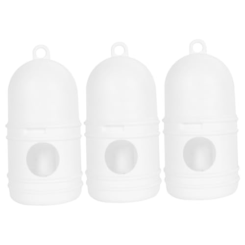 Beaupretty 3 STK Flache Wasserflasche Wasserspender Für Sittiche Vogelwasserspender Für Käfig Outdoor-Sachen Automatischer Vogel Automatisches Vogelwasser Wo Weiß Reisen Taubenbedarf Hängend von Beaupretty