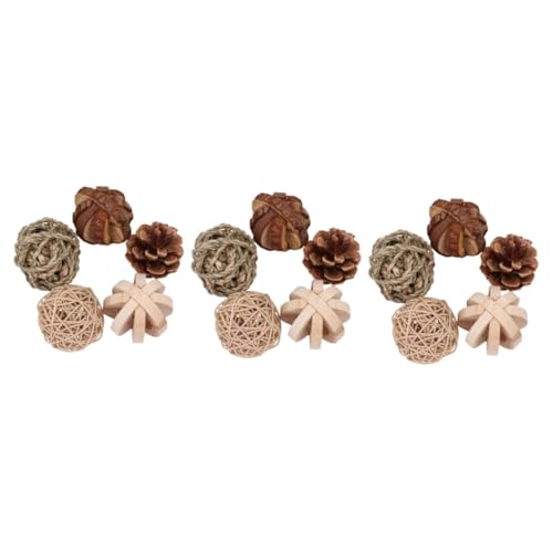 Beaupretty 3 Sets 5 Stück Hamsterspielzeug Aus Holz Eichhörnchen-Spielzeug Haustier-kauspielzeug Futtersuche Heimspielset Für Haustiere von Beaupretty