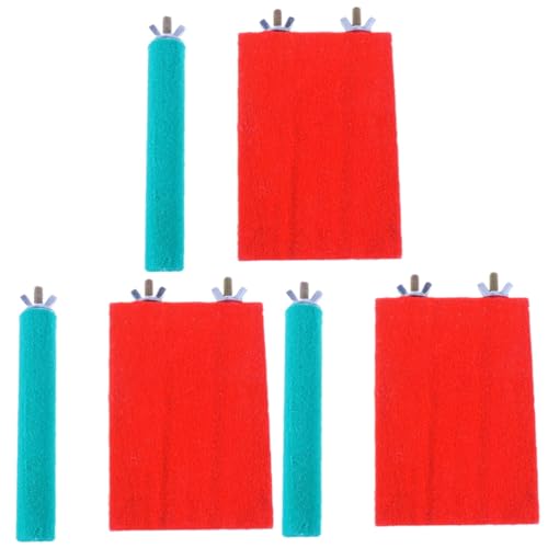 Beaupretty 3 Sets Vogelspielplatz-Spielzeug Sittichkäfig-zubehör Grind Stick Sitzstangenständer Aus Naturholz Und Sprungbrett Für Vögel von Beaupretty