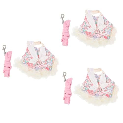 Beaupretty 3 Sets Luxuriöse Leine Bunny Kostüm Für Haustier Katze Dekorative Bekleidung Stilvolle von Beaupretty