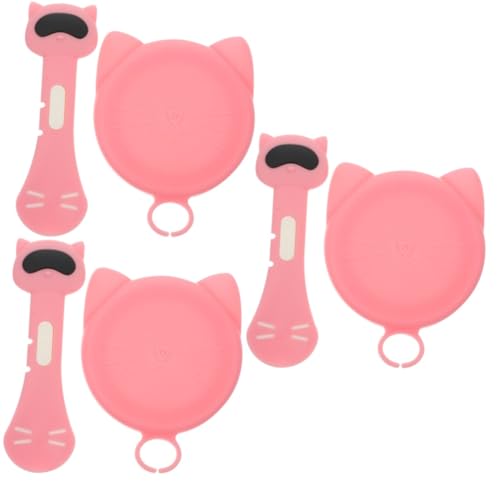 Beaupretty 3 Sets -Sling Bowl Katze Tierfutter Dose Löffel Abdeckungen Deckel Verschleißfest Spülmaschinenfest von Beaupretty