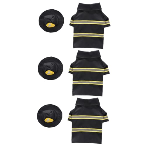 Beaupretty 3 Sets Haustier-Party-Outfit: Hunde-feuerwehruniform in Form Eines Umgestalteten Mantels Bequeme Haustierkleidung Für Katzenwelpen von Beaupretty