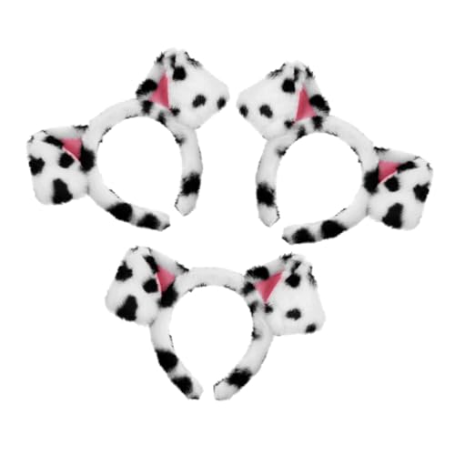 Beaupretty 3 Teiliges Gepunktetes Hundeohr Stirnband Haarschmuck Halloween Kostüme Cosplay Zubehör Kostüm Haarband Süßes Hundeohr Stirnband Welpenohren Stirnband von Beaupretty