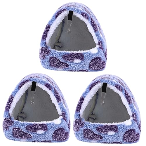 Beaupretty 3St Hängematte für Hamster warmes Bett für kleine Haustiere hängende Winterhängematte Schlafsack meerschweinchen Bett Wärmebett für kleine Haustiere warm halten von Beaupretty