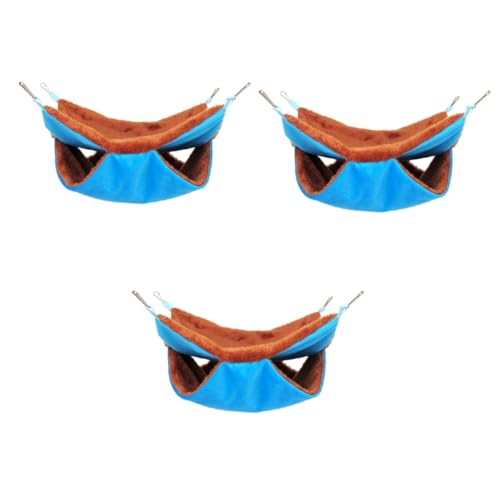Beaupretty 3stücke Doppellagige Plüschige Hängematte Für Zuckerflieger Und Eichhörnchen Warmes Schlafnest Blau s Sicheres Und Bequemes Ruheplätzchen Für Kleine Haustiere von Beaupretty